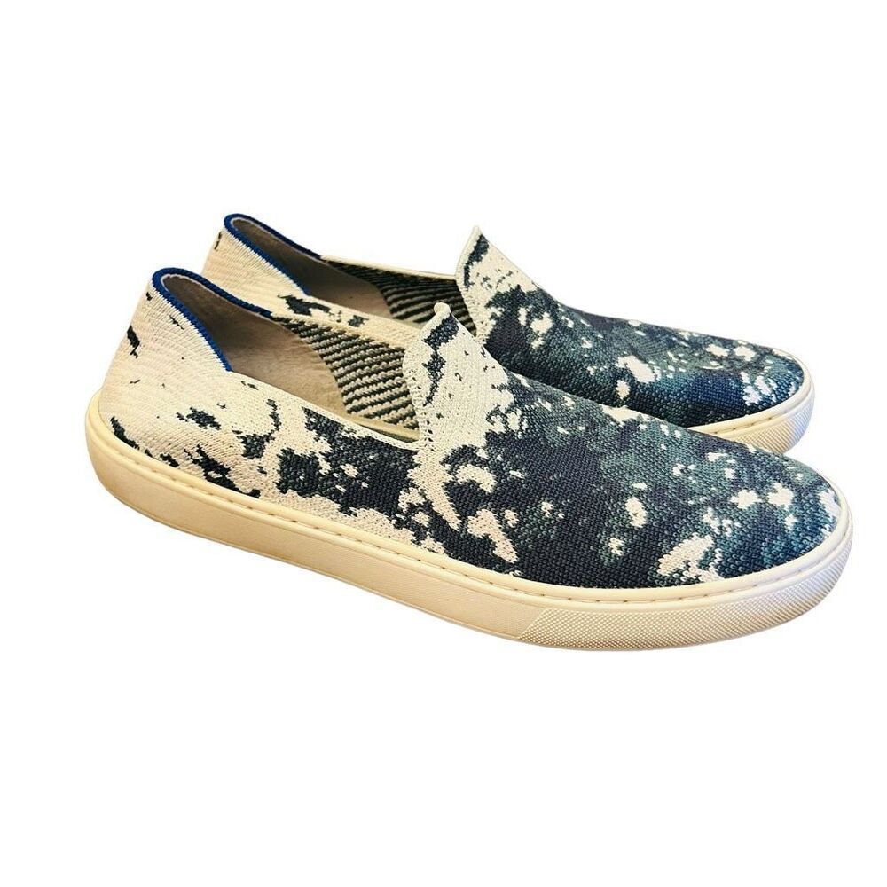 Rothys Blue and White Slip-On Sneakers - Picture 2 of 11